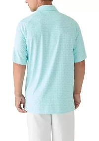 Men's Golf Foulard Printed Polo Shirt