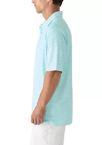 Men's Golf Foulard Printed Polo Shirt
