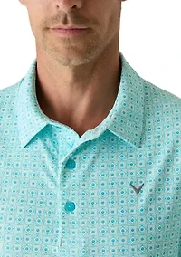 Men's Golf Foulard Printed Polo Shirt