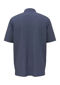 Men's Short Sleeve Heathered Golf Polo Shirt