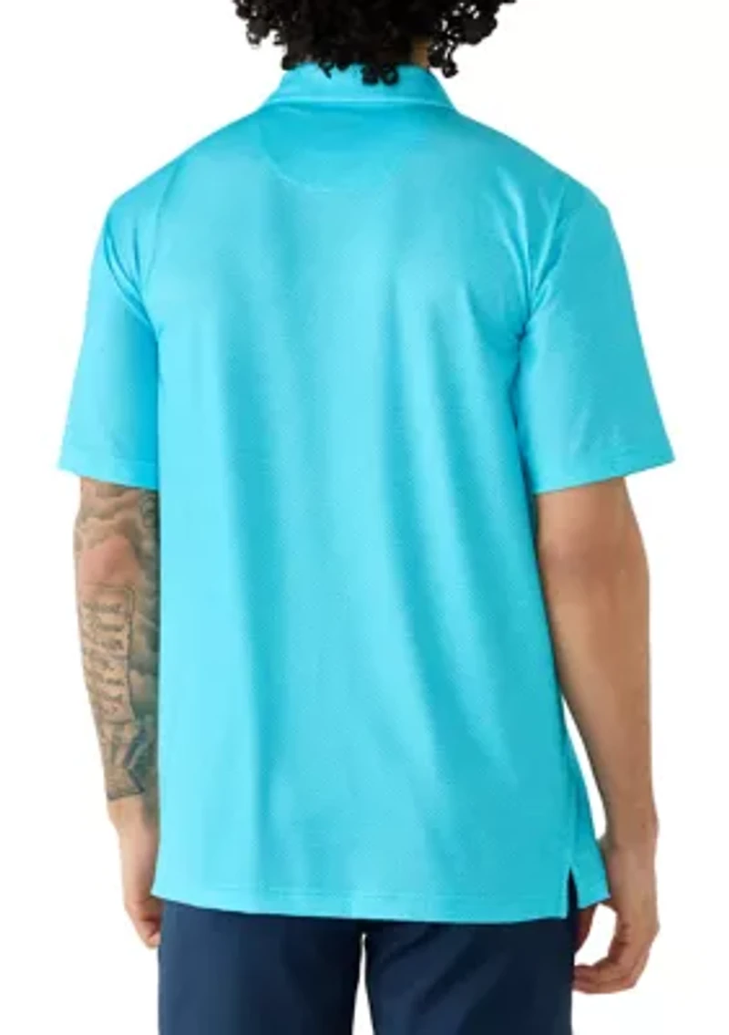 Men's Short Sleeve Heathered Golf Polo Shirt