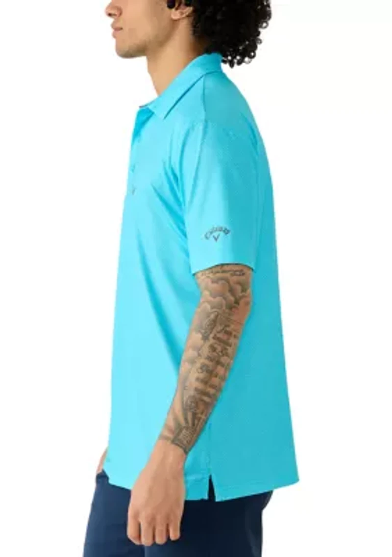 Men's Short Sleeve Heathered Golf Polo Shirt