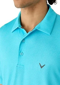 Men's Short Sleeve Heathered Golf Polo Shirt