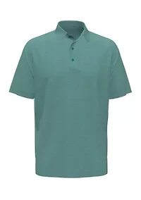 Men's Short Sleeve Heathered Jaquard Golf Polo Shirt