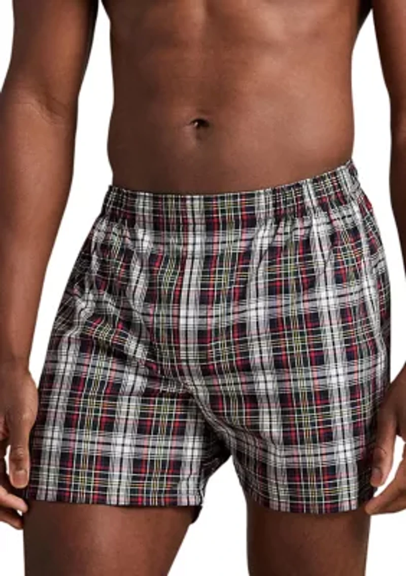 Men's Classic Fit Cotton Woven Boxers