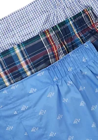 Clasic Fit Woven Boxer - 3 Pack