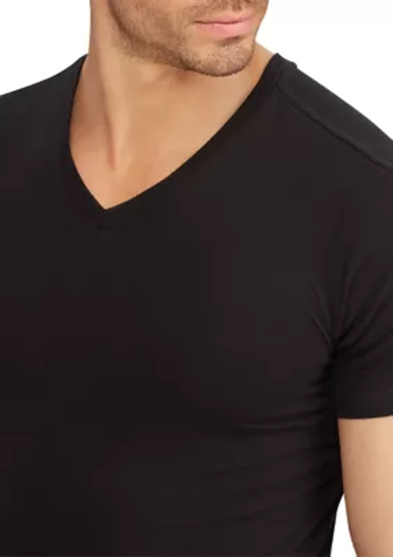 Slim Fit V-Neck Undershirts - 3 Pack