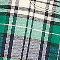 Green Plaid Long Sleeve Flannel Sleep Shirt