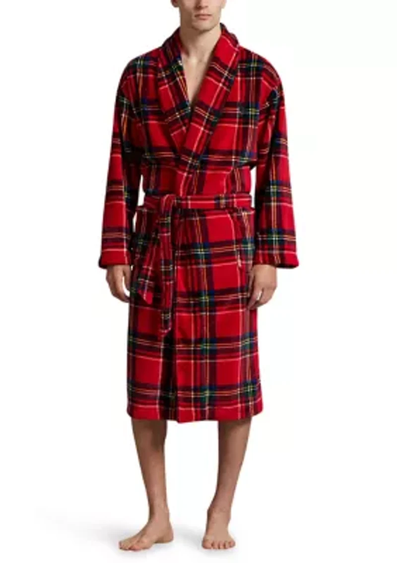 Microfiber Plush Plaid Robe