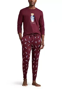Men's Long Sleeve Crewneck Shirt and Pajama Pants Set