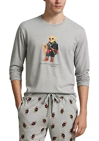 Men's Long Sleeve Crewneck Shirt and Pajama Joggers Set