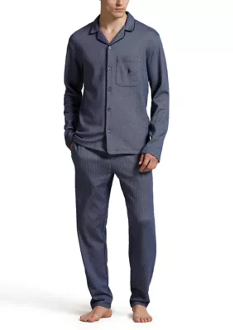 Herringbone Long Sleeve Pajama Top