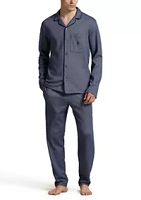 Herringbone Long Sleeve Pajama Top