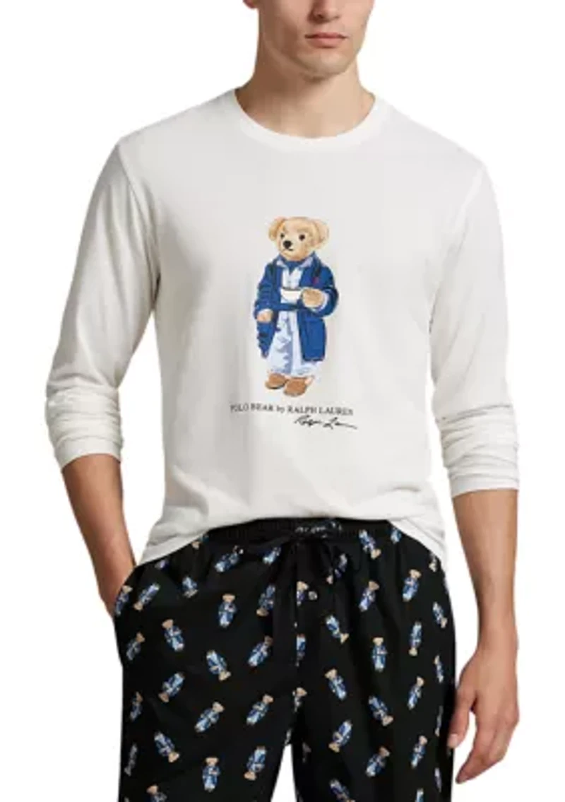 Men's Long Sleeve Crewneck Shirt and Pajama Pants Set