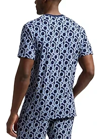 Logo Short Sleeve Crew Neck Sleep Shirt