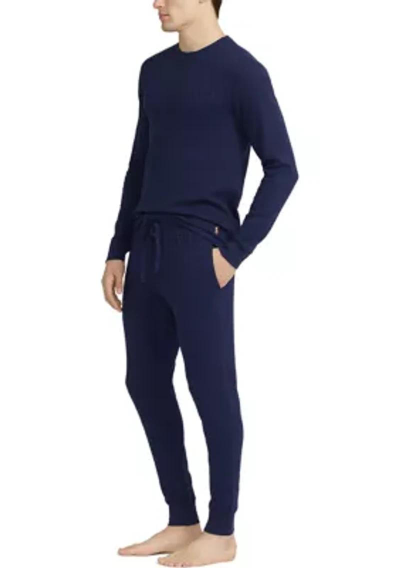 Navy Embossed Thermal Sleep Shirt