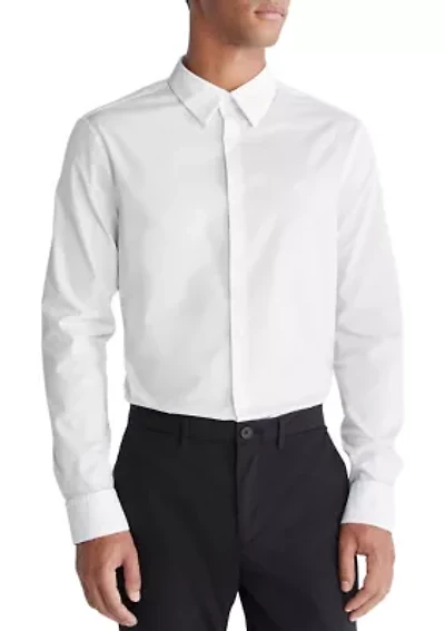 Men's Stretch Cotton Slim Button Down Shirt