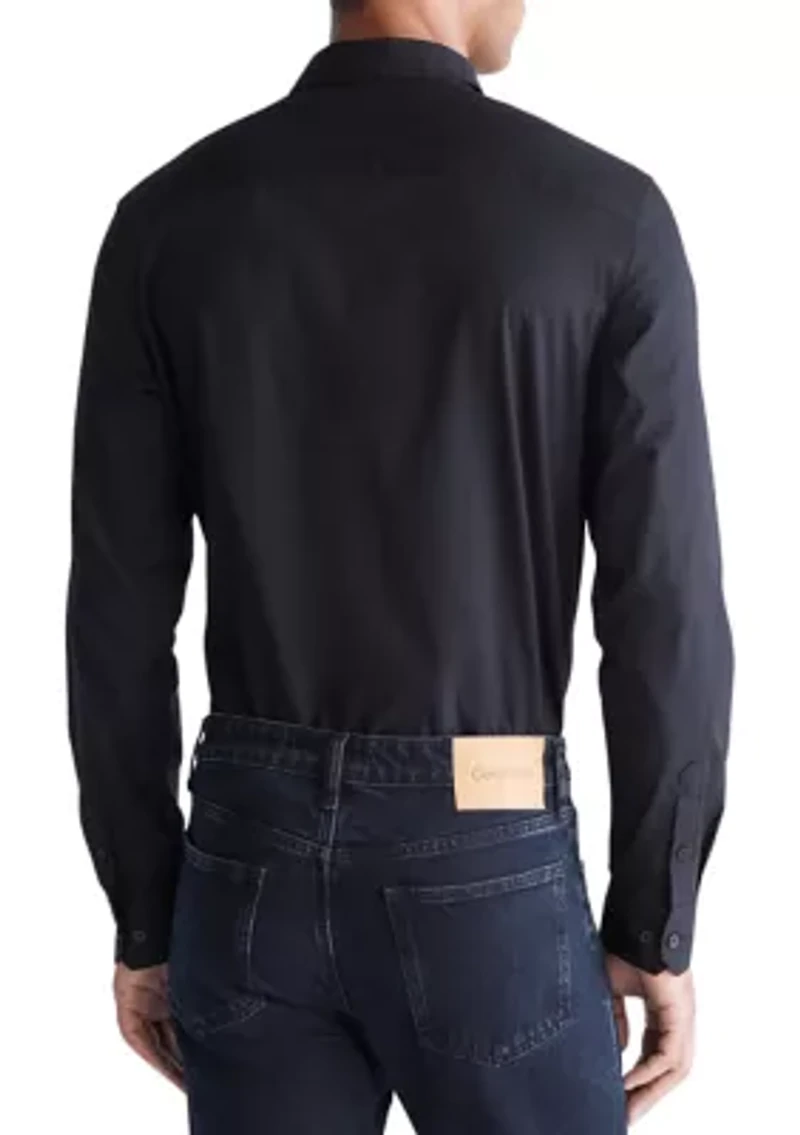 Men's Stretch Cotton Slim Button Down Shirt