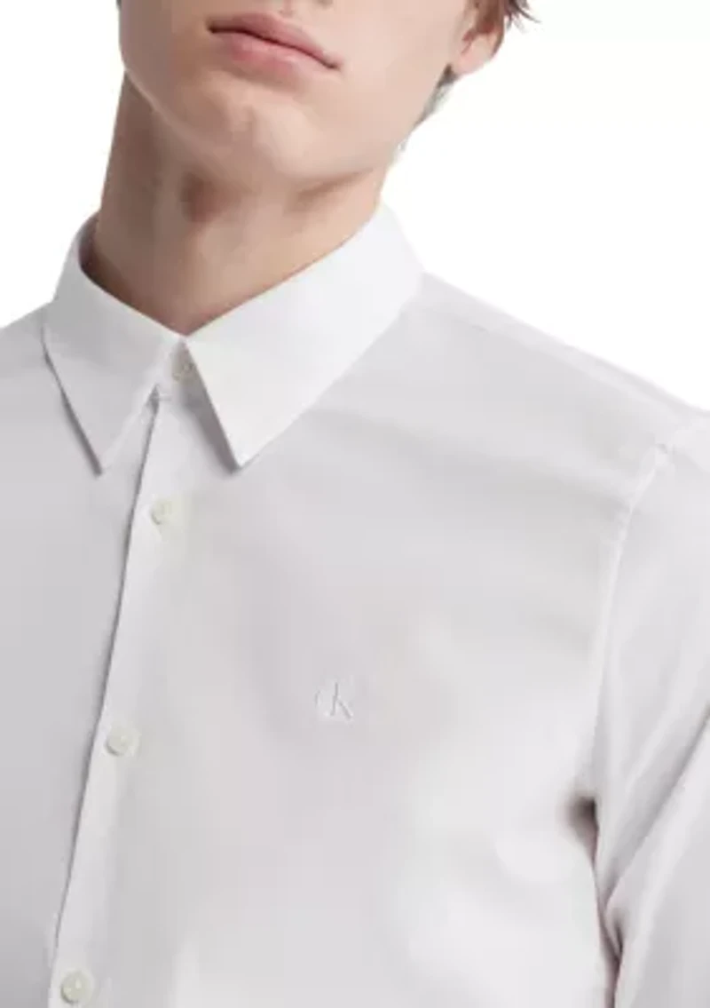 Men's Stretch Cotton Slim Button Down Shirt