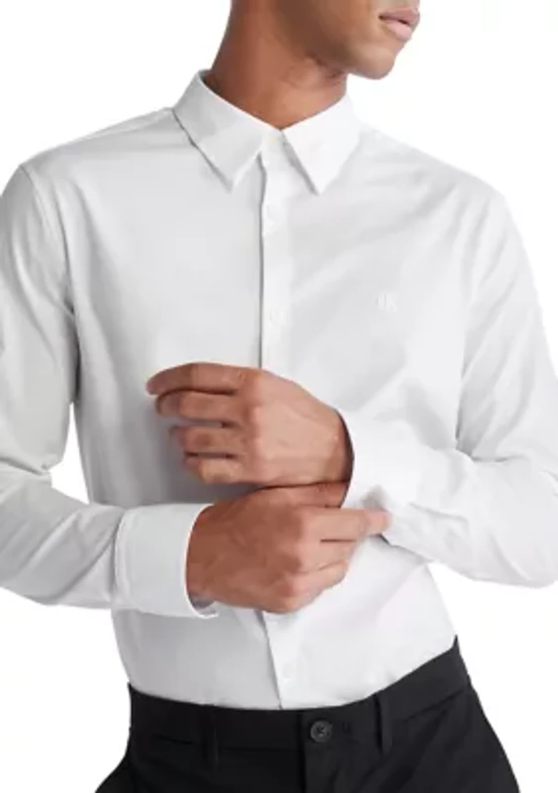 Men's Stretch Cotton Slim Button Down Shirt