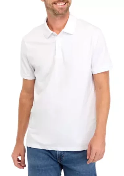 Smooth Cotton Monogram Logo Polo Shirt