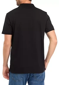 Smooth Cotton Monogram Logo Polo Shirt