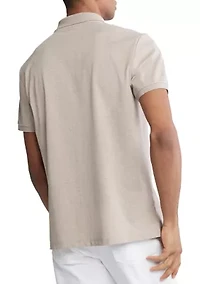 Smooth Cotton Monogram Logo Polo Shirt