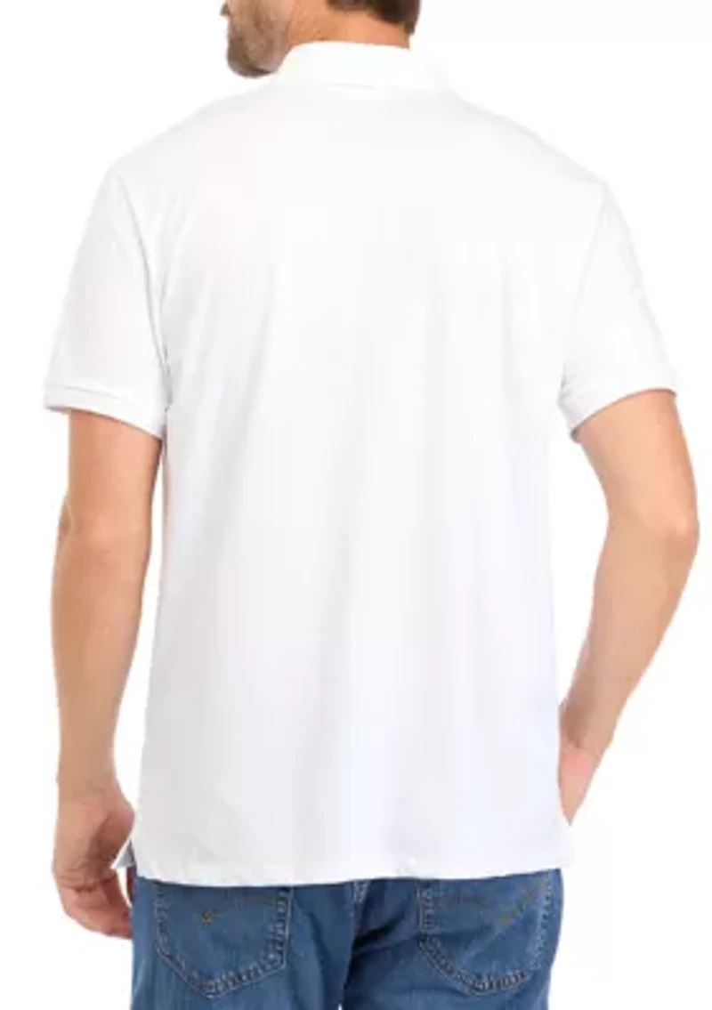 Smooth Cotton Monogram Logo Polo Shirt