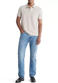 Smooth Cotton Monogram Logo Polo Shirt
