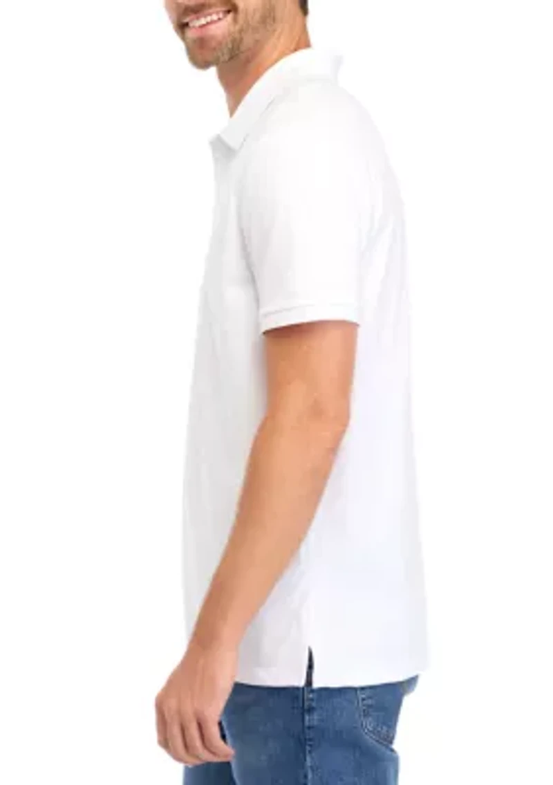 Smooth Cotton Monogram Logo Polo Shirt