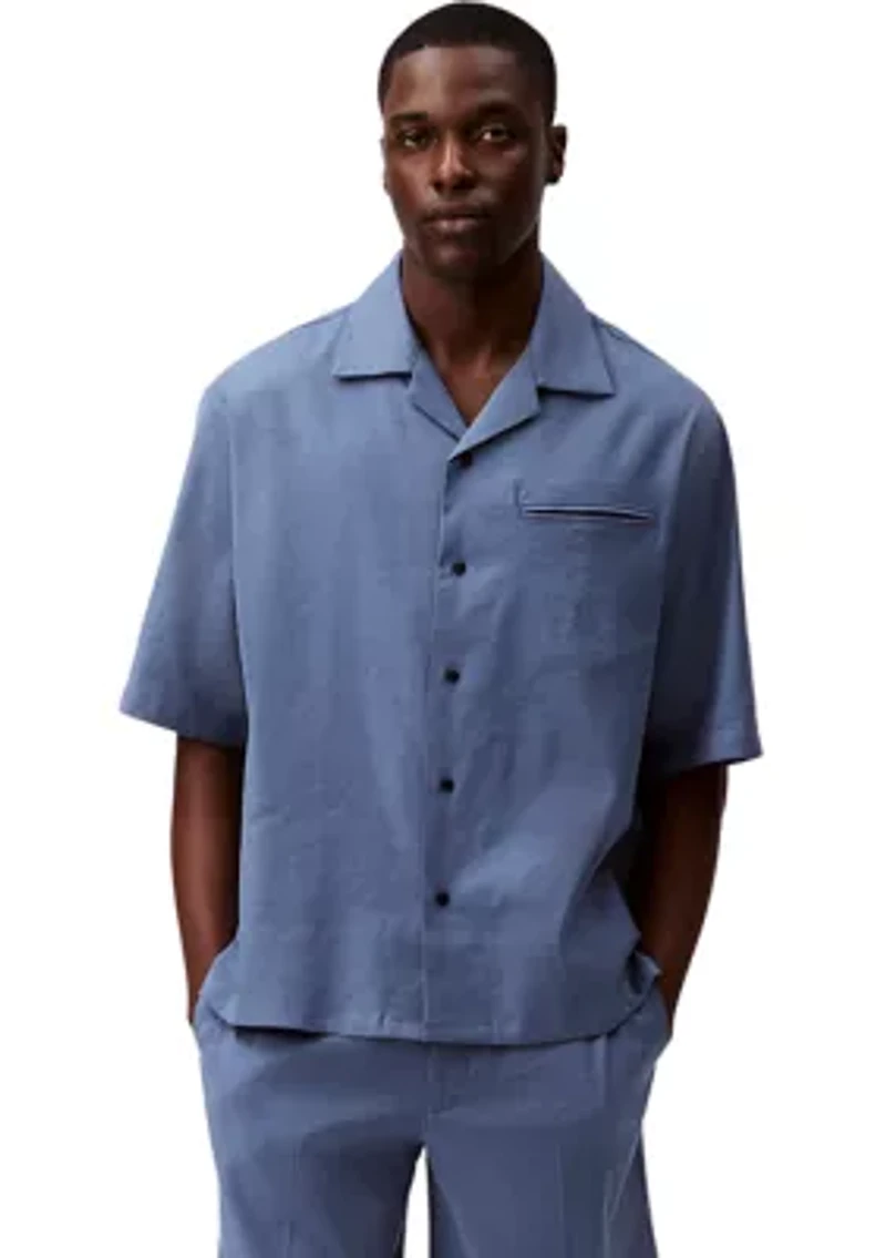 Men's Relaxed Linen Blend Shirt