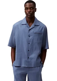 Men's Relaxed Linen Blend Shirt
