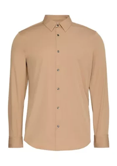 Men's Long Sleeve Woven Button Up Shirt