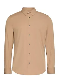 Men's Long Sleeve Woven Button Up Shirt