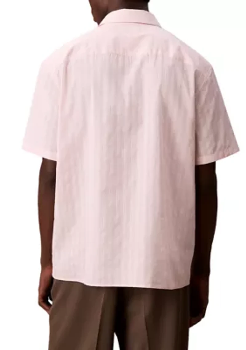 Textured Cotton Stripe Easy Shirt