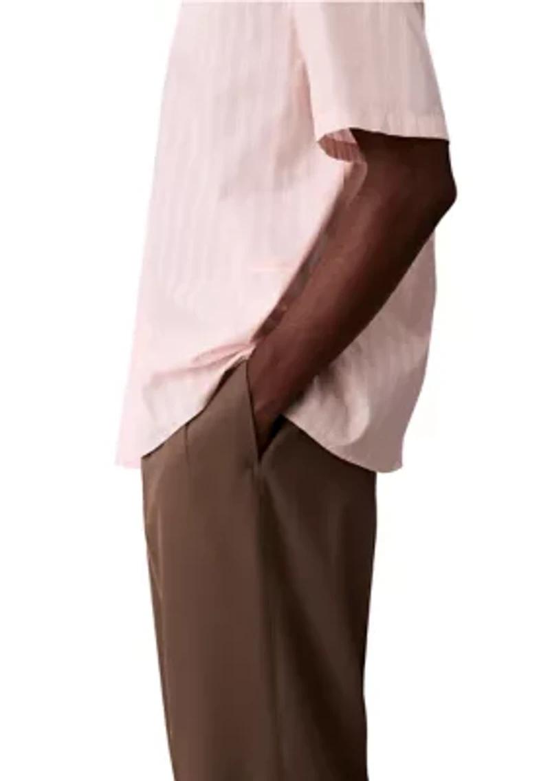 Textured Cotton Stripe Easy Shirt