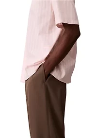 Textured Cotton Stripe Easy Shirt