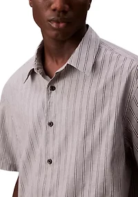Textured Cotton Stripe Easy Shirt
