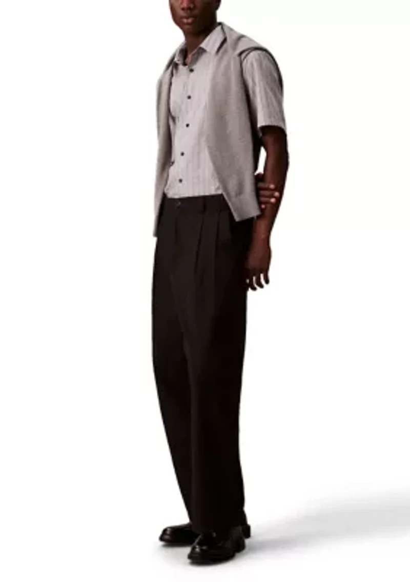 Textured Cotton Stripe Easy Shirt