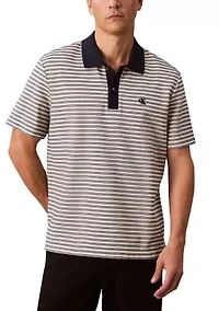 Stripe Short Sleeve Polo Shirt