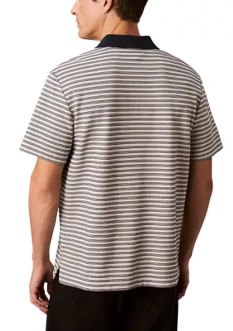 Stripe Short Sleeve Polo Shirt