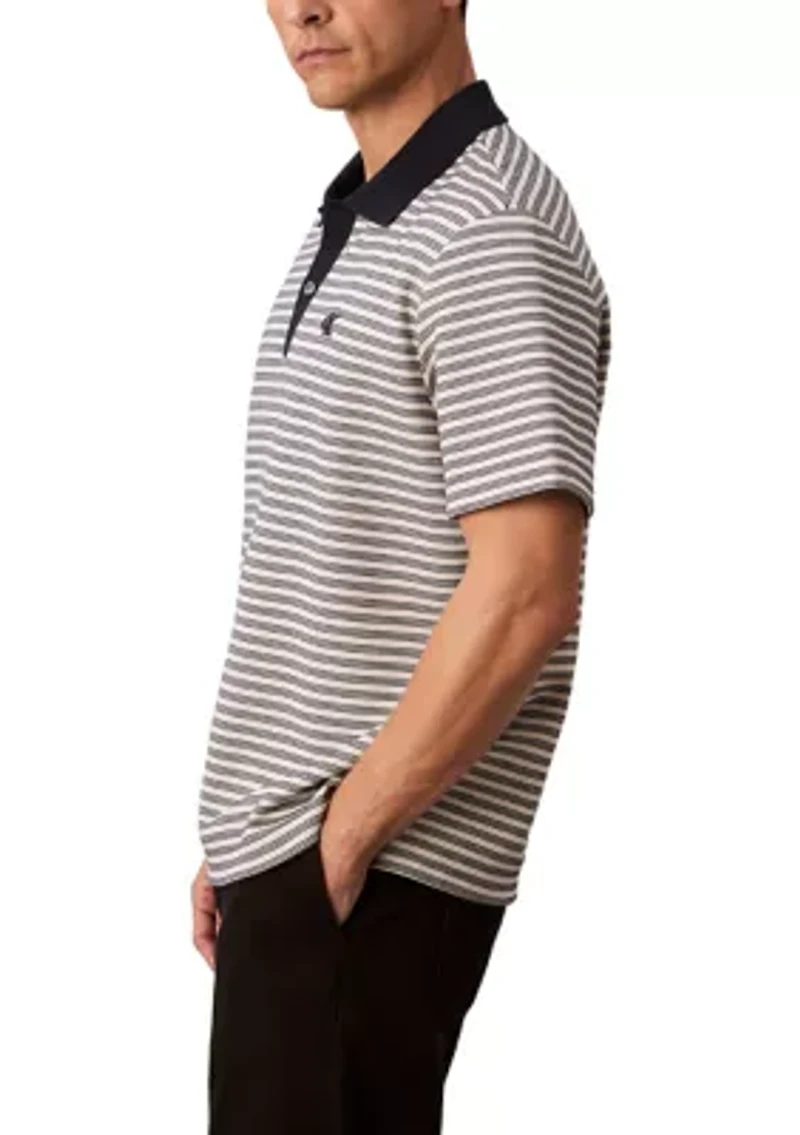 Stripe Short Sleeve Polo Shirt