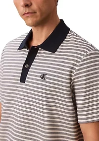 Stripe Short Sleeve Polo Shirt