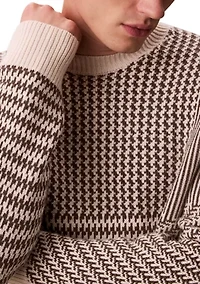 Long Sleeve Crewneck Patterned Sweater