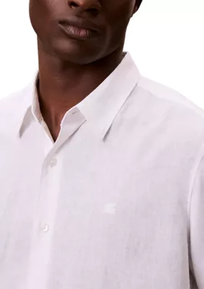 Men's Solid Linen Blend Classic Shirt