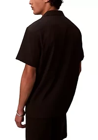 Men's Solid Seersucker Classic Button-Down Shirt