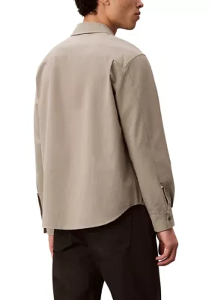 Men's Yarn-Dyed Stripe Seersucker Classic Button-Down Shirt