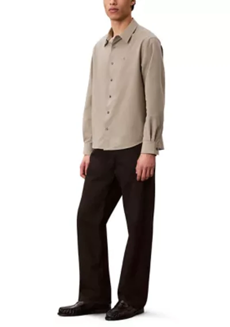 Men's Yarn-Dyed Stripe Seersucker Classic Button-Down Shirt