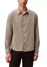 Men's Yarn-Dyed Stripe Seersucker Classic Button-Down Shirt