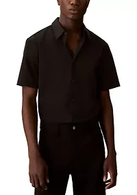 Supima Stretch Slim Button-Down Short Sleeve Shirt